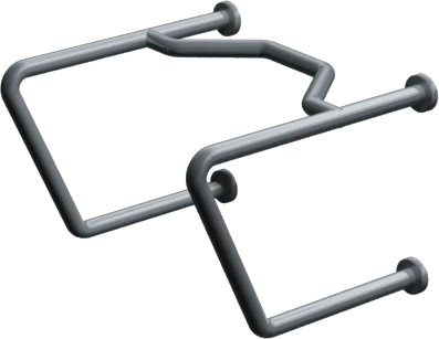 Exposed Flange (1 1/4inch O.D) Smooth -  Straddle Grab Bar, 3434
