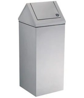 Floor Standing Swing-Top Waste Receptacle, 13-gal.