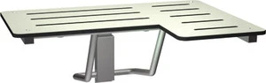 Folding Shower Seat, Solid Phenolic - Ivory - Left Hand, 8206-L