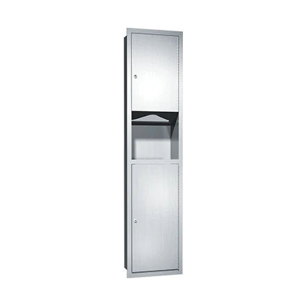 Traditional - Paper Towel Dispenser & Waste Receptacle - Multi, C-Fold - 7 gal.