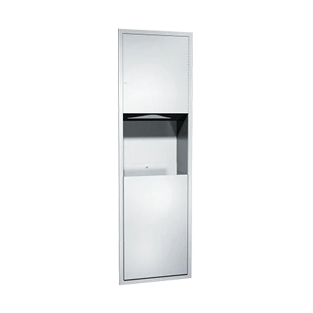 Traditional - Paper Towel Dispenser & Waste Receptacle - Multi, C-Fold - 12 gal.
