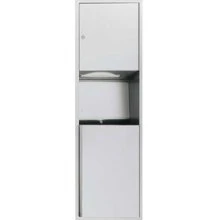 Paper Towel Dispenser and Waste Receptacle - Semi-Recessed, 04697-4