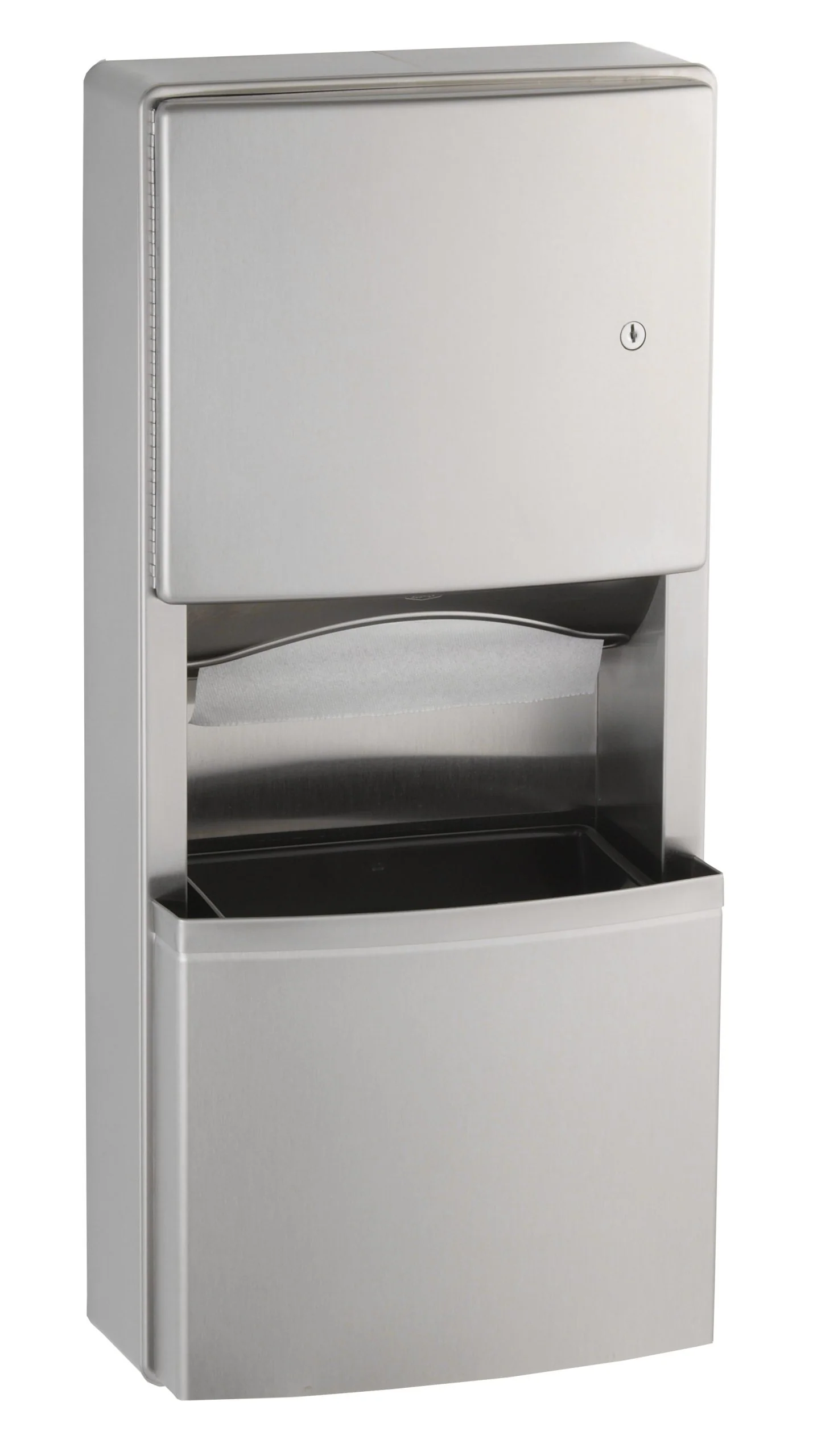 Paper Towel Dispenser/Waste Receptacle with TowelMate and LinerMate