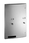 Roval Recessed Dual Sanitary Napkin and Tampon Dispenser -50 for 50 cents operation , 204684-50