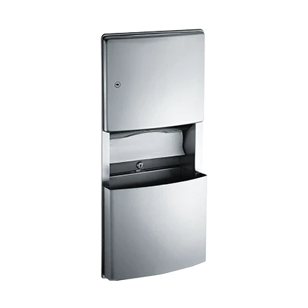 Roval Recessed Mounted Paper Towel Dispenser and Removable Waste Receptacle, 204