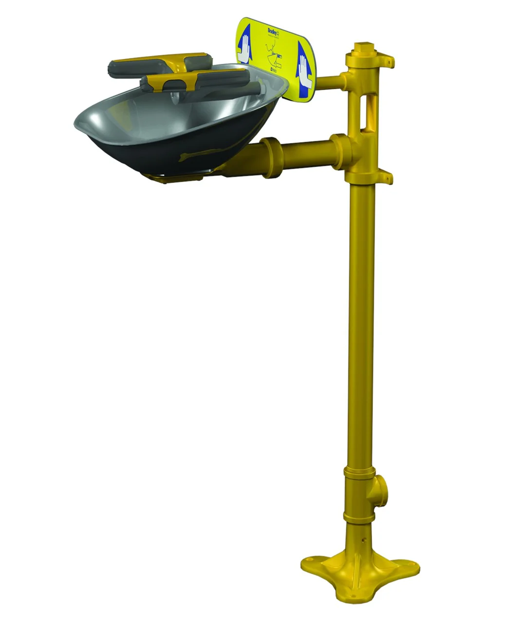 Safety Eye/Face Wash Pedestal Mount, Eyewashes, S19214Y