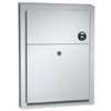 Sanitary Waste Disposal - Dual Access, w/ Lock - Partition Mounted