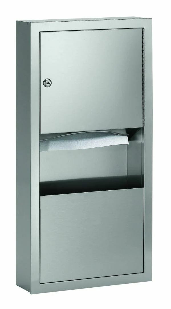 Semi-Recessed Model 2291, Towel Dispenser/ Waste Receptacle, 2291-10