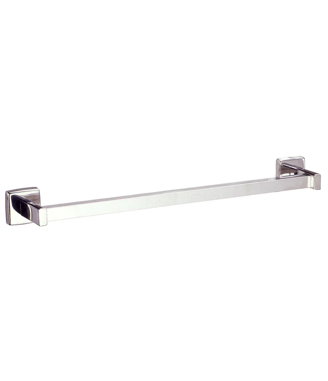 Surface-Mounted 3/4" Square Towel Bar - Satin-Finish