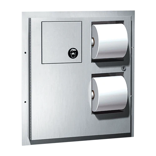 Toilet Tissue Dispenser & Sanitary Napkin Disposal - Dual Access, for Handicappe