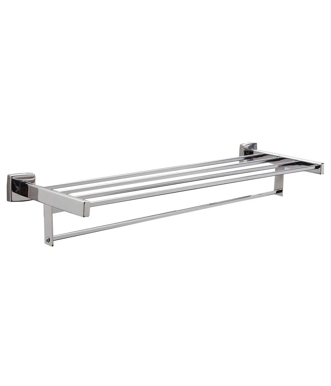 Towel Shelf with Bar - 24" - Bright Finish